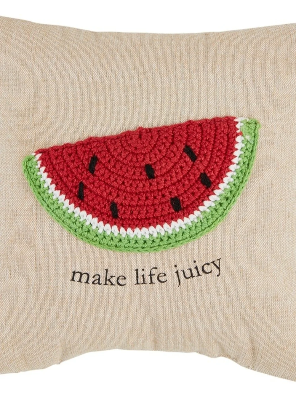 Mud Pie 8x8 Set Of 3 Crochet Pillow Set